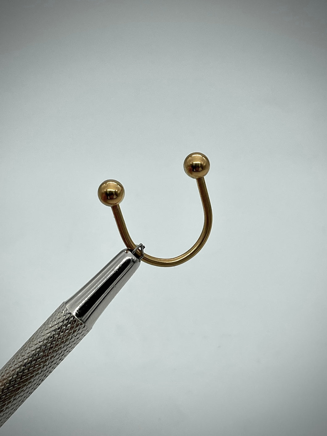 Gold plated piercing style ring